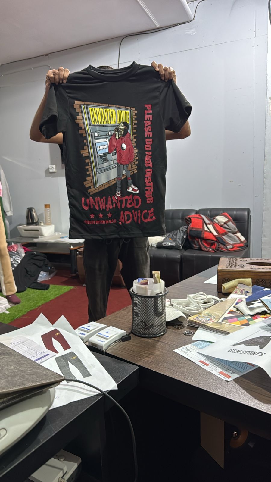 Graphic Short/Shirt Set (Red)