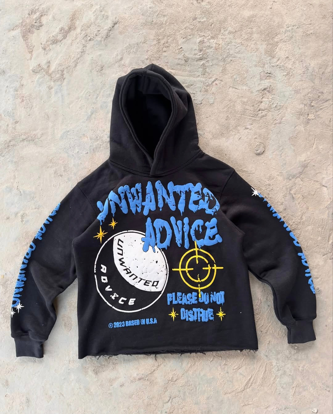 Flared Sweats + Cropped Hoodie Tracksuit (Blue/Black)