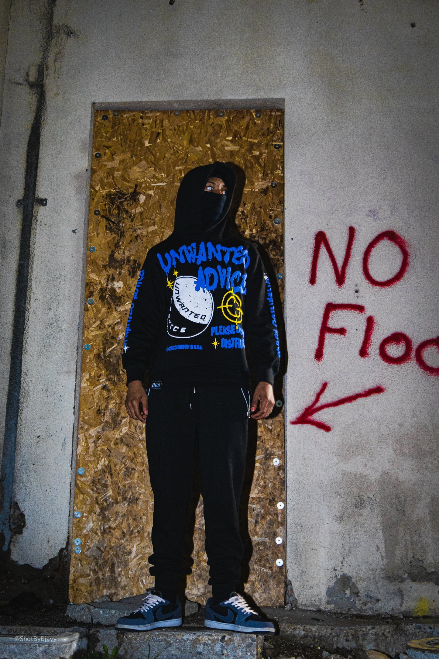 Heavyweight Cropped Hoodie (Blue/Black)