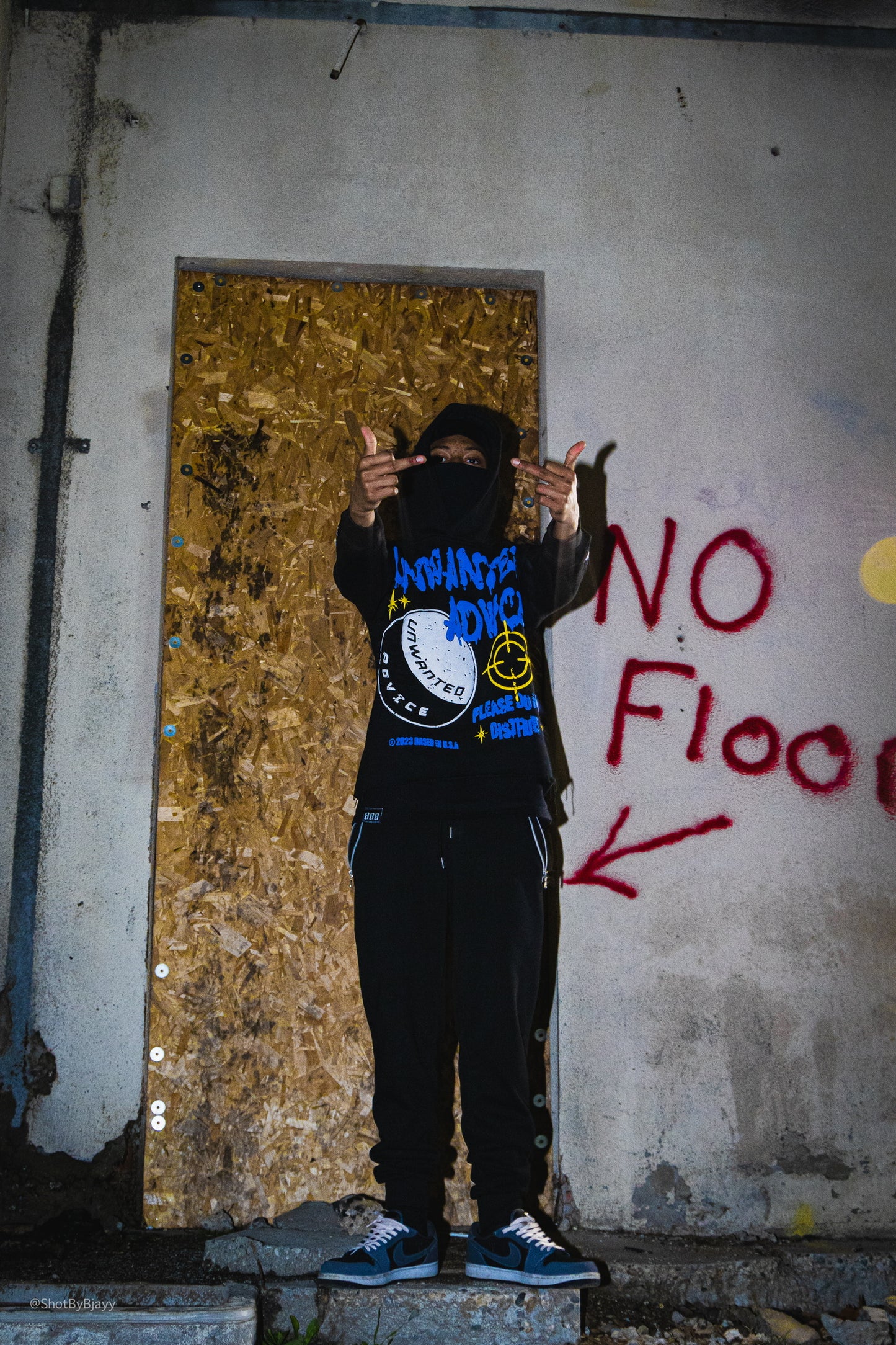 Heavyweight Cropped Hoodie (Blue/Black)