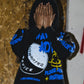 Heavyweight Cropped Hoodie (Blue/Black)