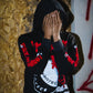 Heavyweight Cropped Hoodie (Black/Red)