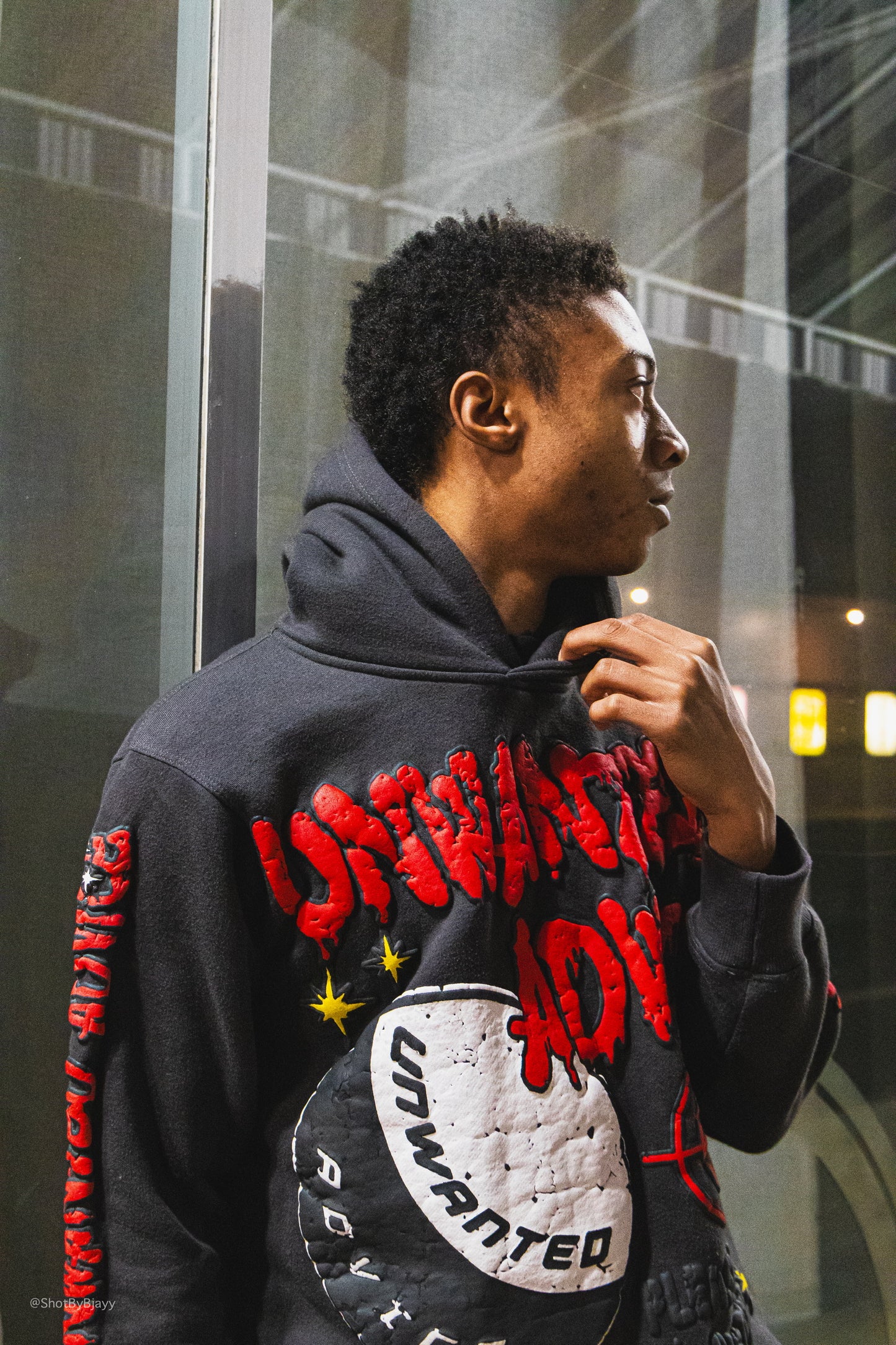 Heavyweight Cropped Hoodie (Grey/Red)