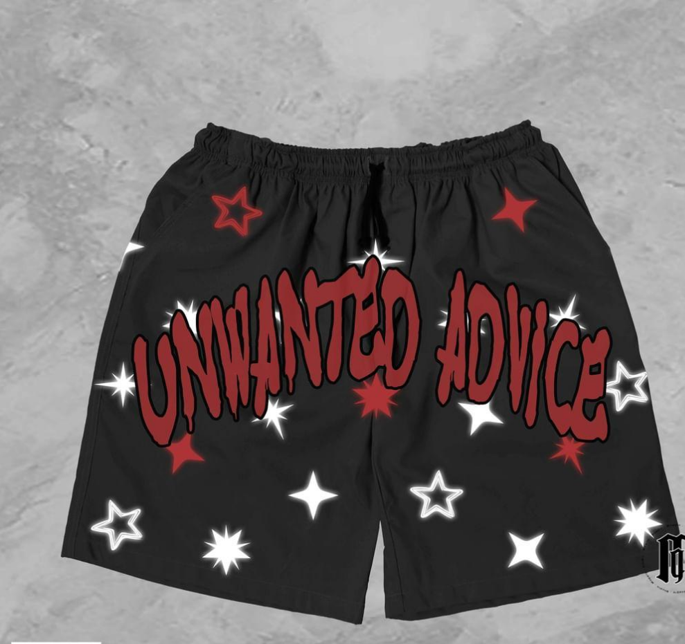Graphic Shorts (Red+Black)