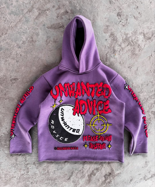 Heavyweight Cropped Hoodie (Purple)
