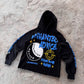 Flared Sweats + Cropped Hoodie Tracksuit (Blue/Black)