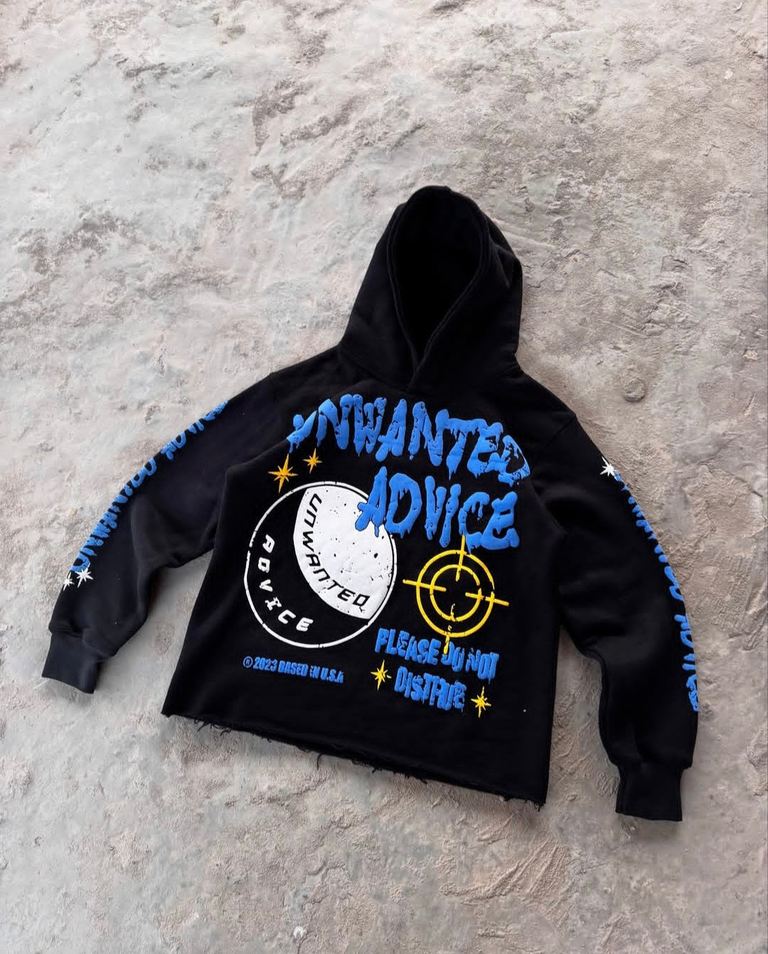 Flared Sweats + Cropped Hoodie Tracksuit (Blue/Black)