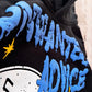 Flared Sweats + Cropped Hoodie Tracksuit (Blue/Black)