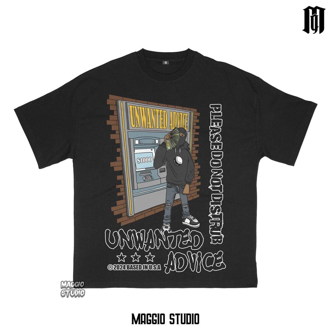Graphic Short/Shirt Set (Black)
