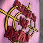 Heavyweight, Flared Puff Print Sweatpants (Pink)