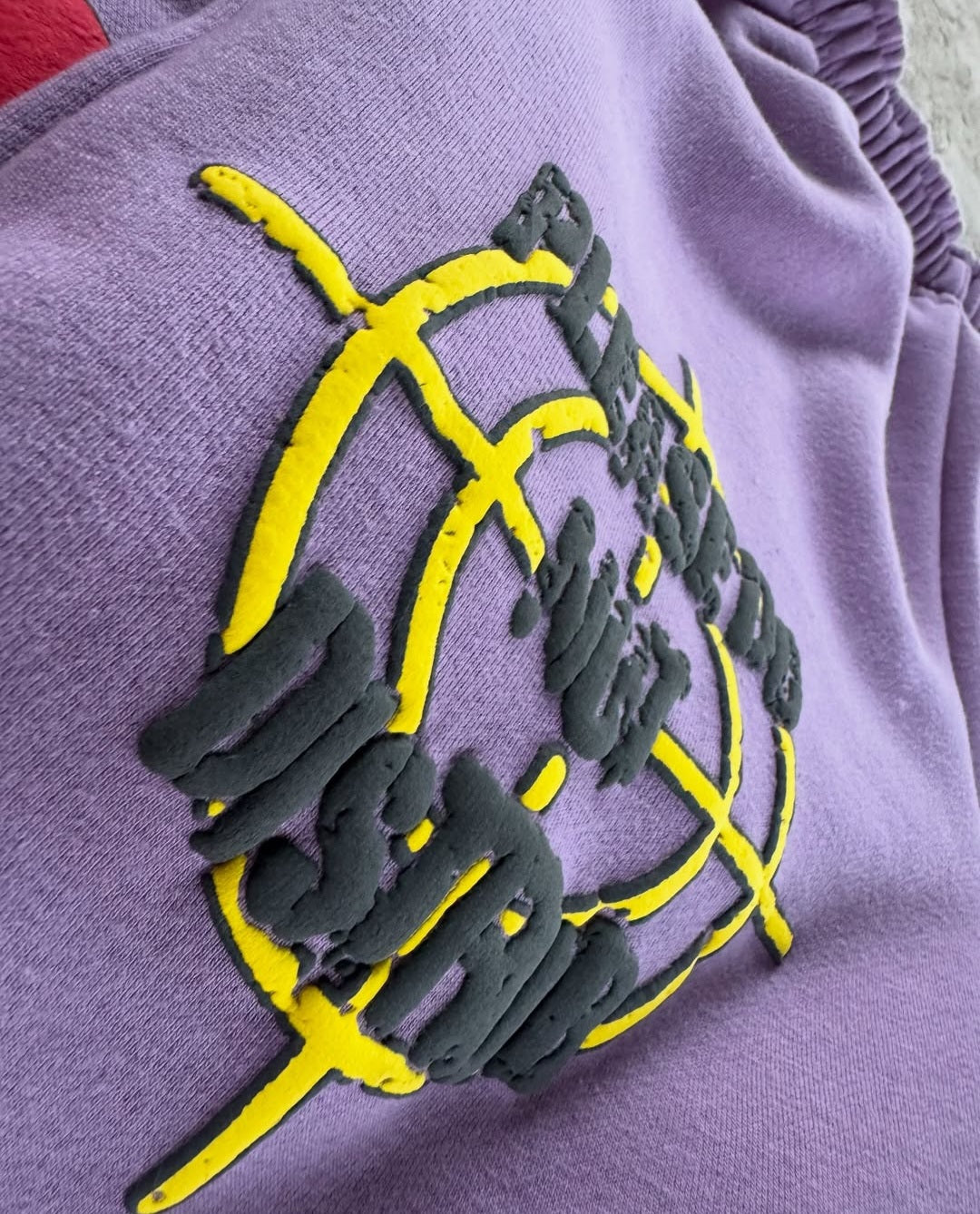 Flared Sweats + Cropped Hoodie Tracksuit (Purple)