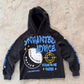 Flared Sweats + Cropped Hoodie Tracksuit (Blue/Black)